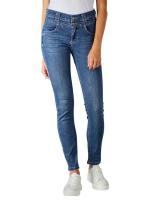 Angels Skinny Button Jeans mid blue used