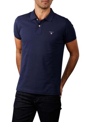 Gant Original Slim Pique SS Rugger Polo Shirt evening blue 
