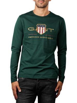 Gant Archive Shield T-Shirt Longsleeve tartan green