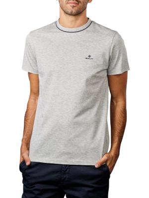 Gant Smart Casual T-Shirt crew neck light grey melange 