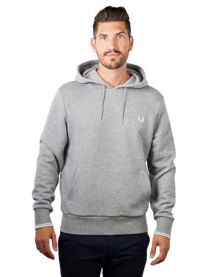 Fred Perry Tipped Hooded Sweatshirt Steel Marl 