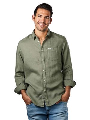 Pepe Jeans Parkers Linen Shirt Long Sleeve Vineyard Green 