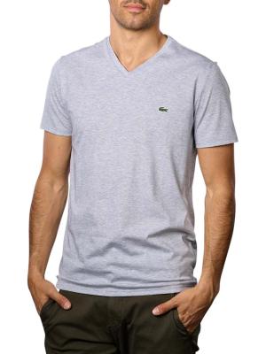 Lacoste Pima Cotten T-Shirt V Neck Grey 