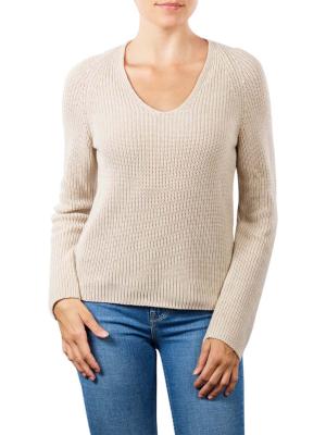 Marc O‘Polo Cardigan Stich Pullover V-Neck sandy melange 