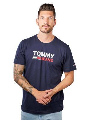Tommy Jeans Corp Logo T-Shirt Crew Neck Twilight Navy 