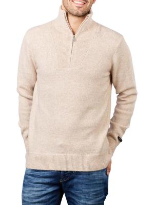 Scotch & Soda Classic Knit Pullover Troyer Zip Neck offwhite 
