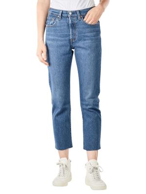Levi‘s 501 Cropped Jeans Straight Fit Charleston In The Fray 