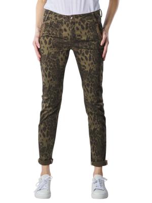Mos Mosh Etta Jeans Tapered Fit animal print army 