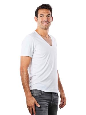 Drykorn Quentin T-Shirt V-Neck White 