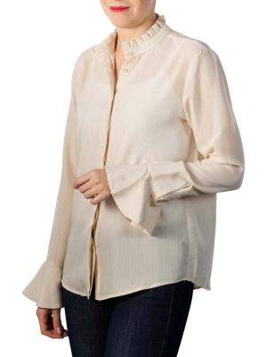 Yaya Blouse With Ruffled Neck pale peach dessin 