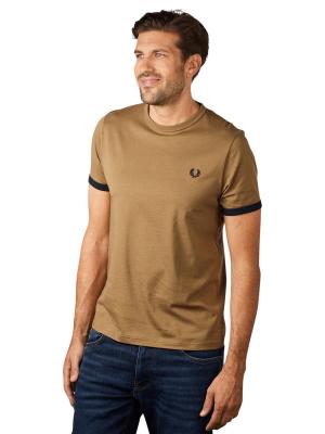 Fred Perry Ringer Shirt Short Sleeve Shaded Stone 