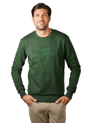 Gant Tonal Archive Shield Sweater Storm Green 