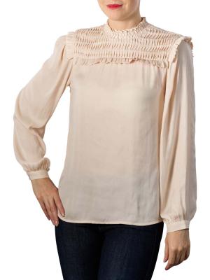 Yaya Smocked Blouse pale peach 