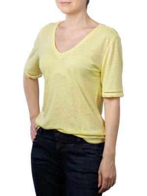 Yaya Linen V-Neck T-Shirt lemon 