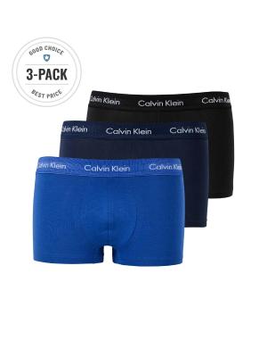 Calvin Klein Low Rise Trunk 3 Pack Blue/Blue/Black 