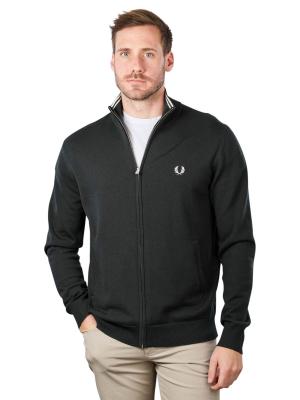 Fred Perry Classic Zip Through Cardigan Night Green 