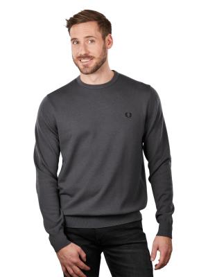 Fred Perry Classic Crew Neck Jumper Gunmetal 