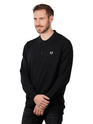 Fred Perry Long Sleeve Shirt Classic Knitted BLack 
