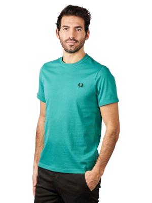 Fred Perry Ringer T-Shirt Crew Neck Deep Mint 