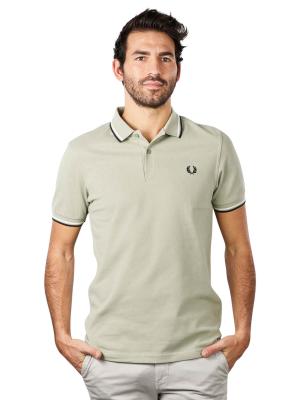 Fred Perry Twin Tipped Polo Short Sleeve Seagrass/White/Blac 