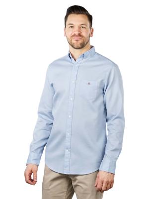 Gant Regular Shirt Honeycomb Texture Weave Muted Blue 