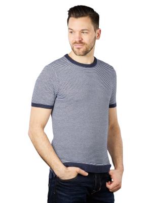 Joop Round Neck Madrin Pullover Short Sleeve Dark Blue 