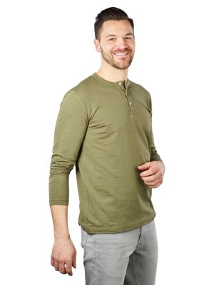 Marc O‘Polo Long Sleeve T-Shirt Henleyl Olive 