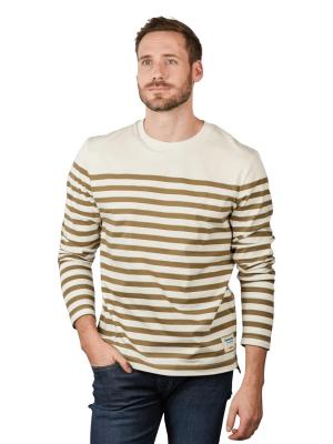Scotch & Soda Breton Stripe T-Shirt Long Sleeve Beige/Olive 
