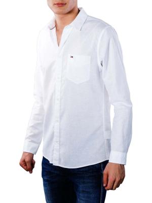 Tommy Jeans Linen Shirt classic white 