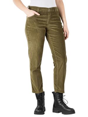 Angels Darleen Cord Pant Straight Fit Moss Green 