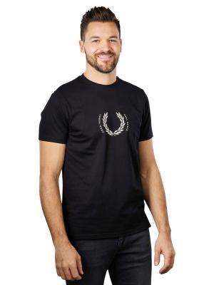 Fred Perry Circle Branding T-Shirt Black
