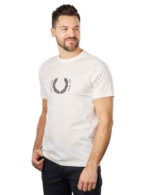 Fred Perry Circle Branding T-Shirt Snow White