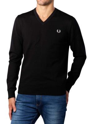 Fred Perry Classic V-Neck Jumper Black 