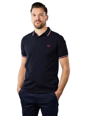 Fred Perry Twin Tipped Polo Shirt navy-ecru-tawny port 