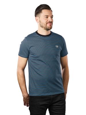 Fred Perry Two Colour Stripe T-Shirt ash blue 