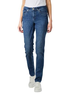 Mac Mel Jeans Slim Straight Fit Dark Blue Modern Wash 