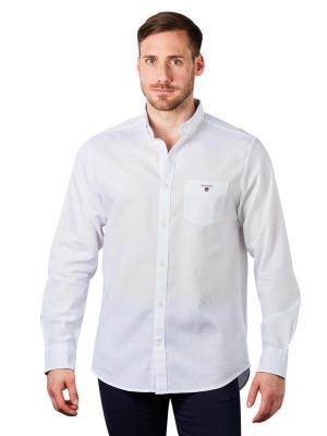Gant Shield Texture Shirt Long Sleeve white