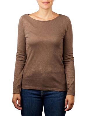 Marc O&#039;Polo Long Sleeve T-Shirt Boat Neck nutshell brown