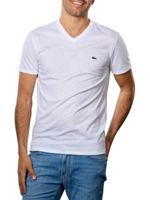 Lacoste T-Shirt Short Sleeves V Neck White 