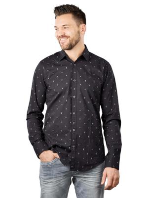 PME Legend Long Sleeve Shirt Allover Print Black 