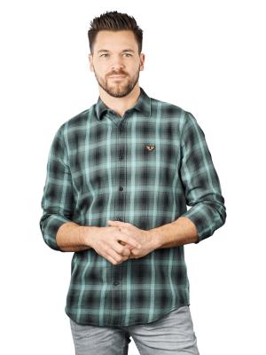 PME Legend Long Sleeve Shirt Twill Check Mineral Blue 