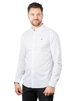 Tommy Jeans Slim Strech Oxford Shirt Button Down White 