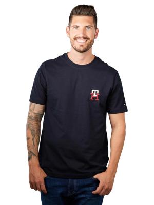 Tommy Hilfiger Essential Monogram T-Shirt Crew Neck Desert S 
