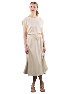 Yaya Long Satin Skirt Asymmetrical egret off white 