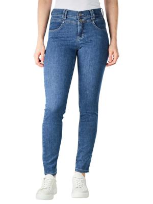 Angels Skinny Button Jeans Mid Blue