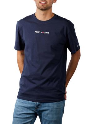 Tommy Jeans Text T-Shirt Crew Neck twilight navy 