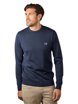 Fred Perry Classic Crew Neck Jumper Shaded Navy 