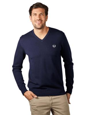 Fred Perry Classic V-Neck Jumper Navy 