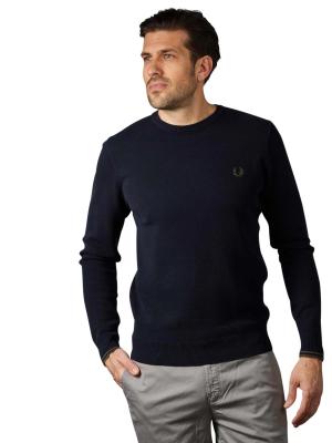 Fred Perry Pique Textured Jumper Pullover navy 