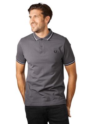 Fred Perry Twin Tipped Polo Short Sleeve Gunmetal 